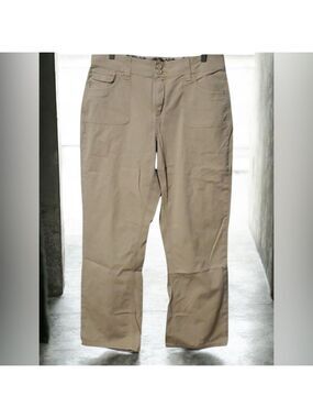 Lee Riders Pants Womens Size 16 Tan Thinner Fabric Comfy Cool Pockets
